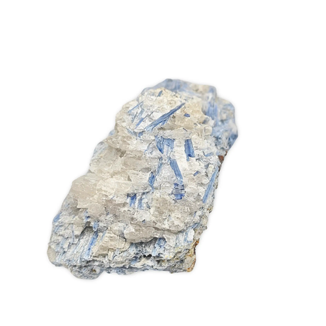 Kyanite specimen by Pur Sérénité, natural rough blue crystals in pale matrix, 9 in, 2330 g
