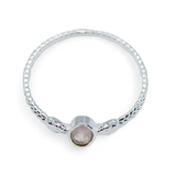 Ring - 925 Sterling Silver - Oval Small Gemstone