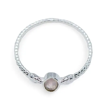 Ring - 925 Sterling Silver - Oval Small Gemstone