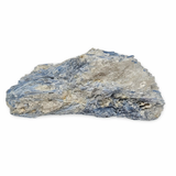 Kyanite specimen, natural rough rock with blue-gray metallic sheen; 9 in long, 2330 g