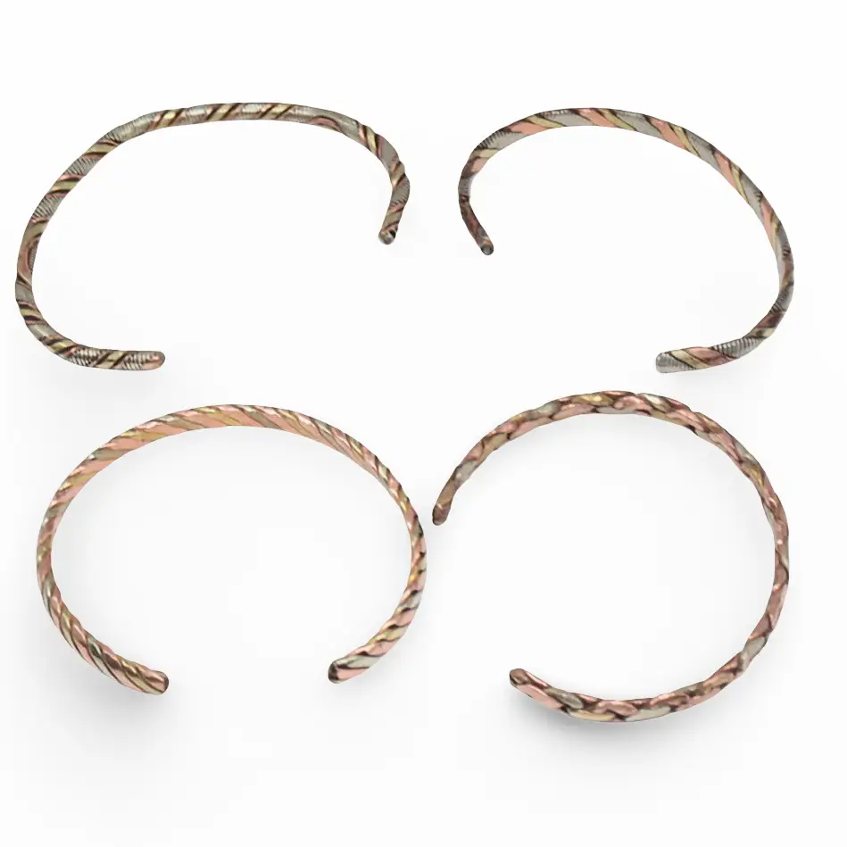 Bracelet – 3 Metals – Intertwined – Adjustable - Pür Sérénité