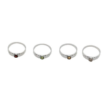 Ring - 925 Sterling Silver - Rond Gemstone
