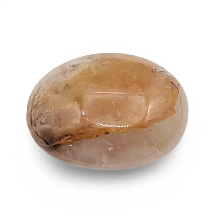 Palm Stone - Yellow Hematoide Quartz - Tumbled - 71g