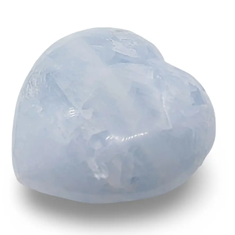 Stone - Blue Calcite - Heart Shape - Tumbled