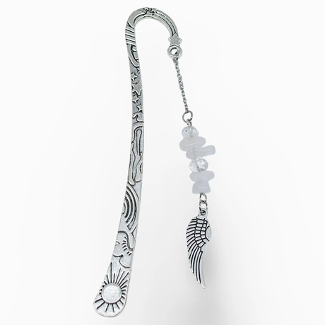 Bookmarks - Natural Gemstone Chips with Angel Wing Crystal Quartz
