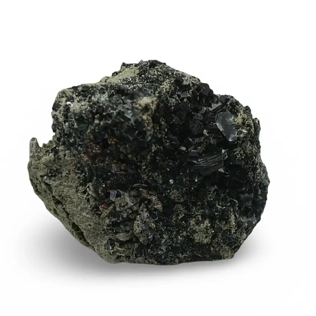 Stone - Epidote with Crystal Quartz on Matrix Specimen - Mexico - Rough - 185g
