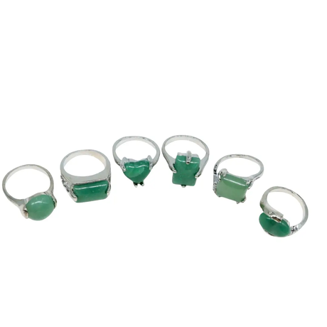 Ring - Green Aventurine - Multi Shape Choice - Size 6-10