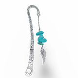 Bookmarks - Natural Gemstone Chips with Angel Wing Turquoise