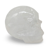 Skull sculpture in clear quartz, 3.5 inches, by Pür Sérénité