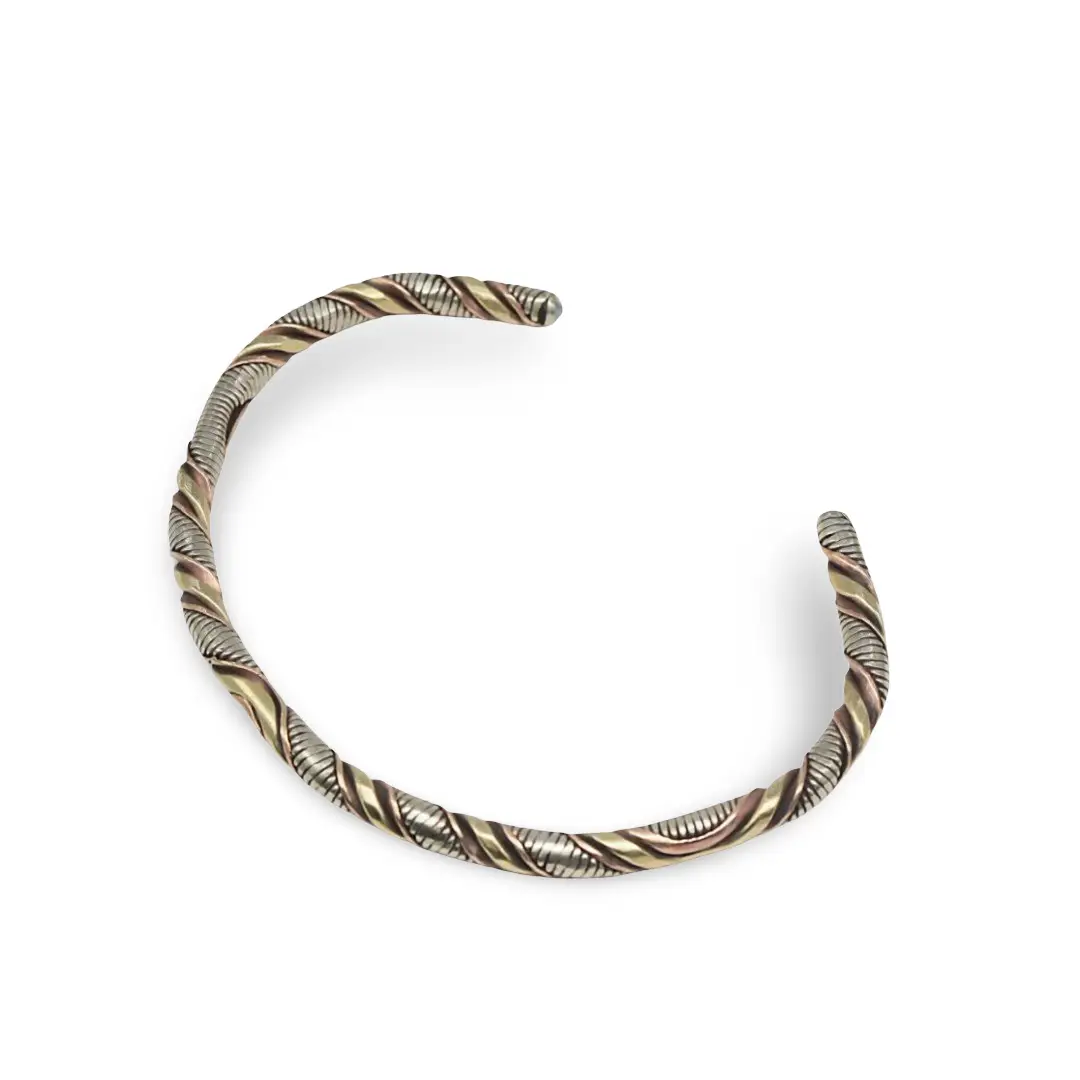 Bracelet – 3 Metals – Intertwined – Adjustable - Pür Sérénité