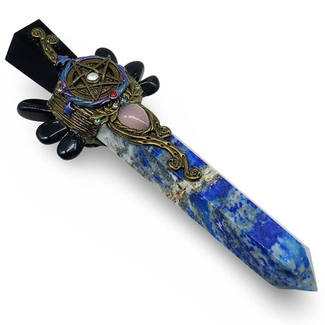 Stone - Athame - Lapis Lazuli with Black Obsidian