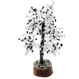 Home Decor - Gem Tree - Clear Quartz & Black Tourmaline - 9-11"H - 300 Beads
