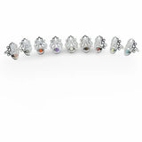 Ring - 925 Sterling Silver - Fatima Hand with Gemstone