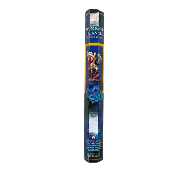 Incense sticks by HEM, San Miguel Arcangel in blue packaging, 20-stick pack